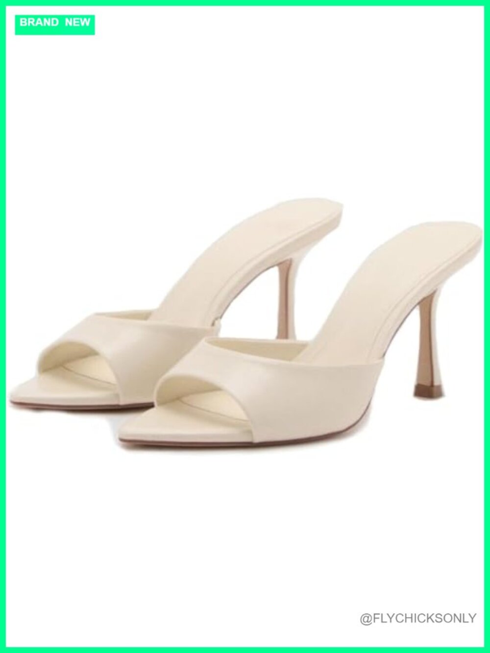 Womens Pointed Toe Heeled Sandals 2.75 inch Slingback Slip On Pumps